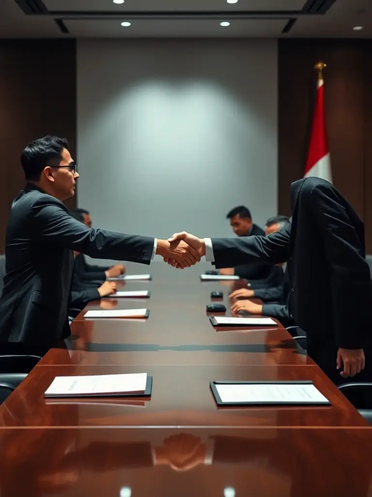 A direct line of communication between VisaIndo representatives and Indonesian government officials, symbolizing efficient processing.